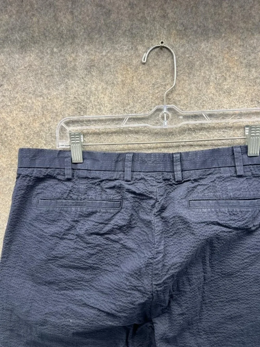 Brooks Brothers Pants Men 36x30 Blue Red Fleece Seersucker Chino Flat Front